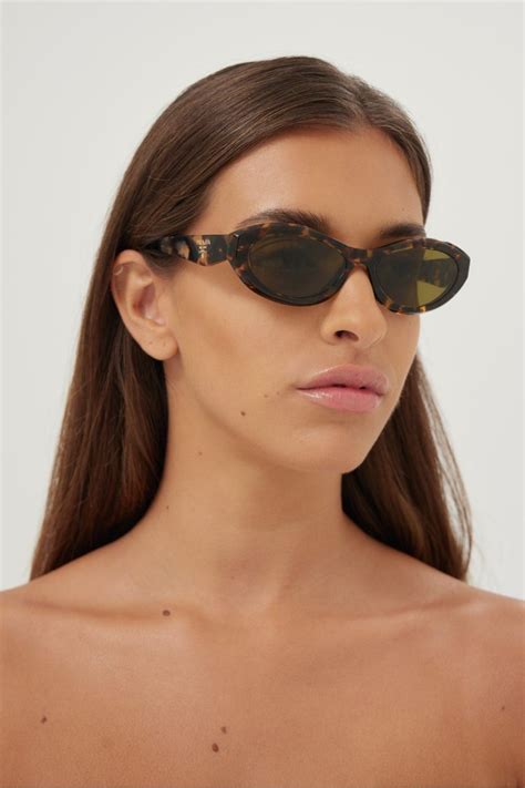 prada havana oval sunglasses|Prada havana sunglasses women.